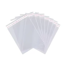 Átlátszó OPP celofán tasak ragasztócsíkkal 70x100+20 mm méretben