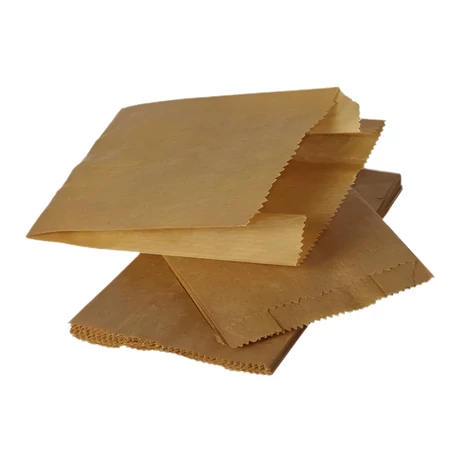 Barna papírzacskó 150x60x290 mm méretben, 100 darabos csomagban